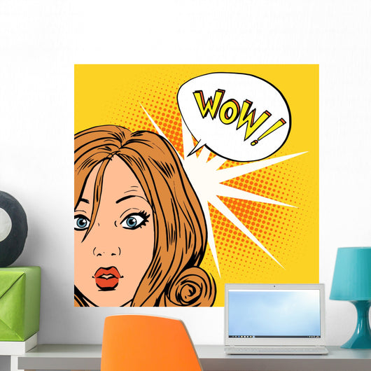 Wow Surprise Girls Pop Wall Decal