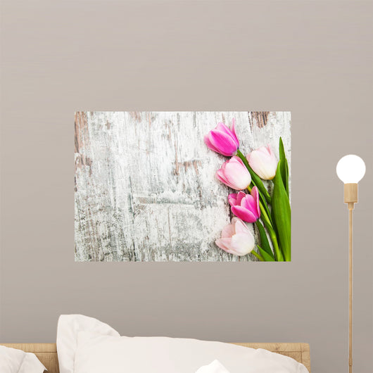 Border with Pink Tulips Wall Decal