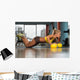 Woman Exercising Push Ups Wall Decal