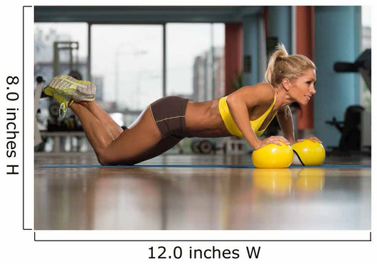 Woman Exercising Push Ups Wall Decal