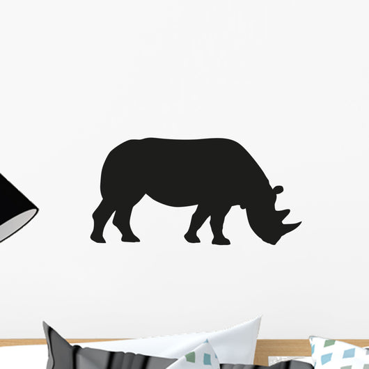 Rhinoceros Silhouette Wall Decal Design 1
