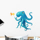 Illustration with Friendly Octopus Wall Decal