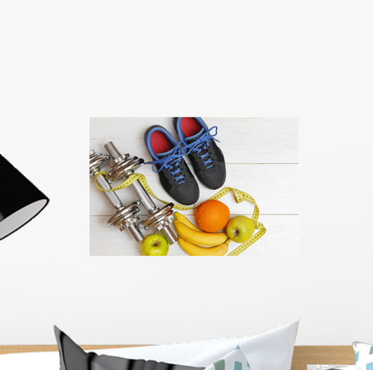 Fitness Equipment and Healthy Wall Decal