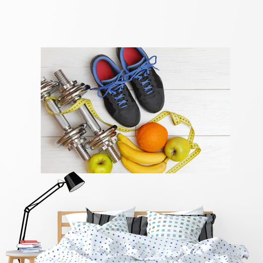 Fitness Equipment and Healthy Wall Decal