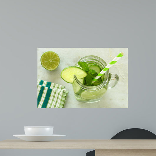 Detox Water with Lime Wall Decal