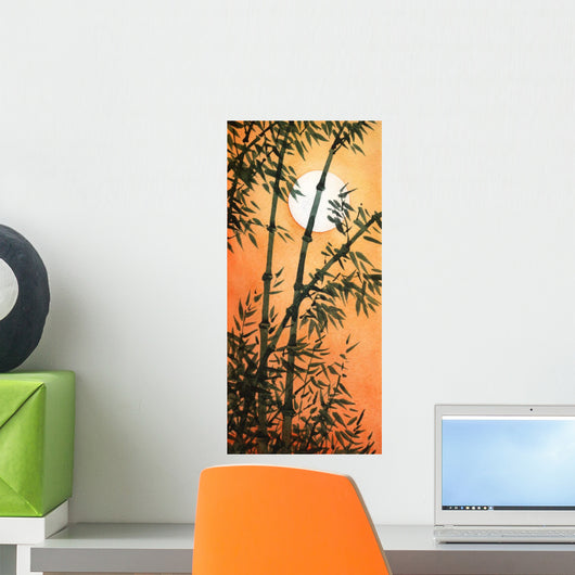 Bamboo Grove Sunset Wall Decal