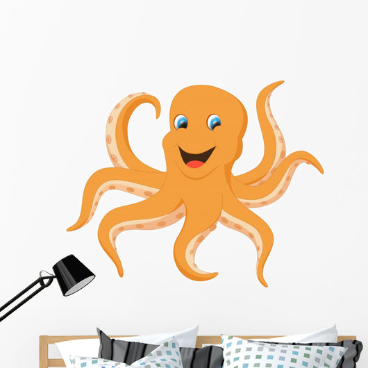 Octopus Cartoon Wall Decal