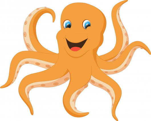 Octopus Cartoon Wall Decal
