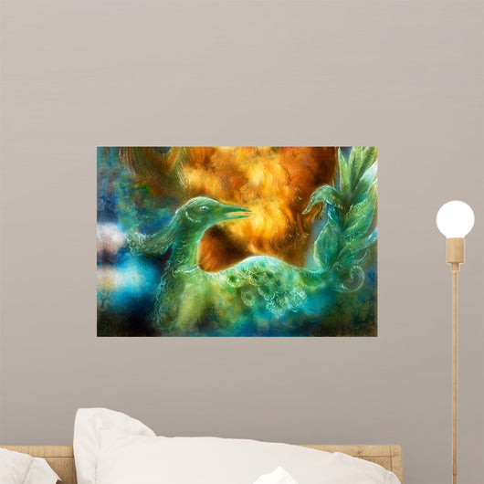 Fairy Emerald Green Phoenix Wall Decal