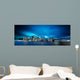 New York Skyline Night Wall Decal Panoramic Wall Decal