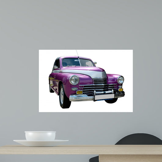 Purple Retro Car Wall Decal