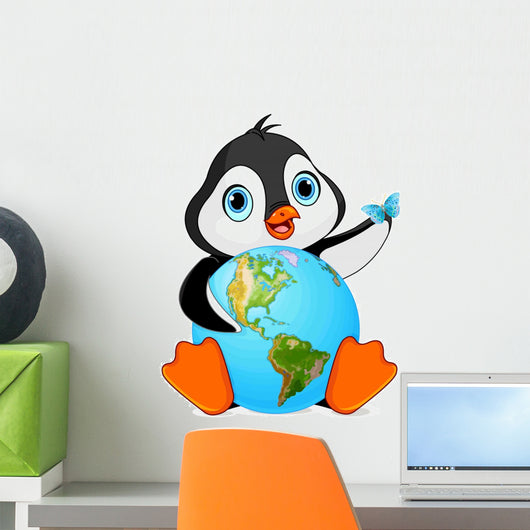 Penguin Earth Day Wall Decal