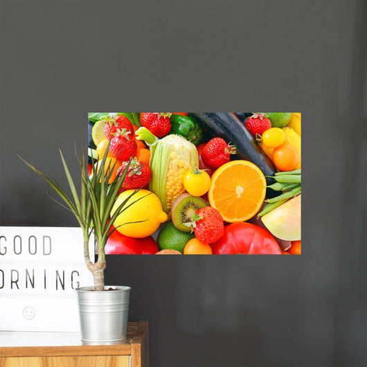 新鮮な野菜と果物 Wall Mural
