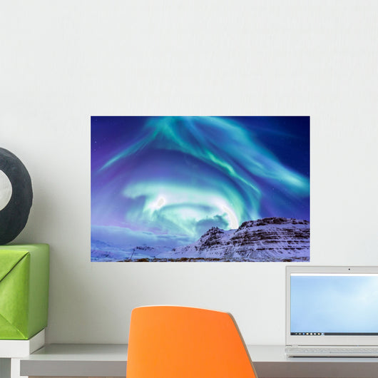 Northern Light Aurora Iceland Wall Decal
