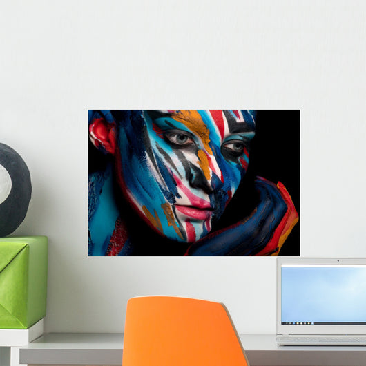 Colorful Portrait Girl Wall Decal
