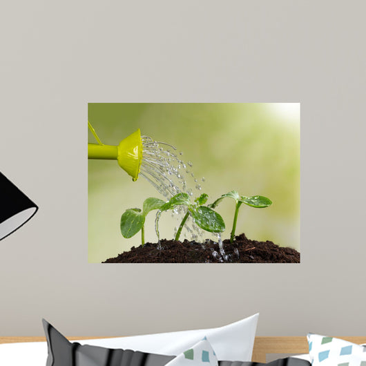 Watering Can Watering Young Wall Decal