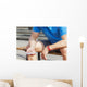 Athlete Checking Fitness Data Wall Decal
