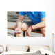 Athlete Checking Fitness Data Wall Decal