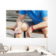 Athlete Checking Fitness Data Wall Decal