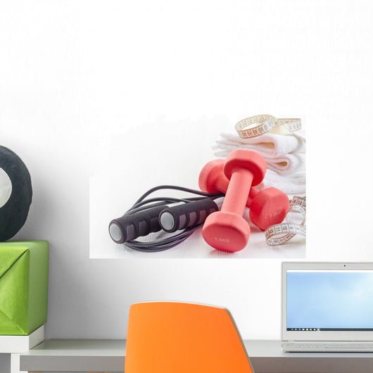 Fitness Equipment Dumbbells Wall Decal Design 2