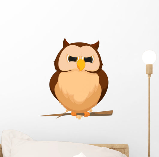 Owl Cartoon Wall Decal