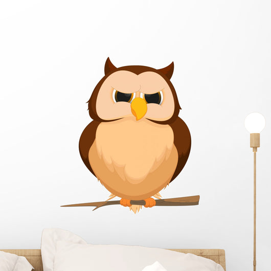 Owl Cartoon Wall Decal