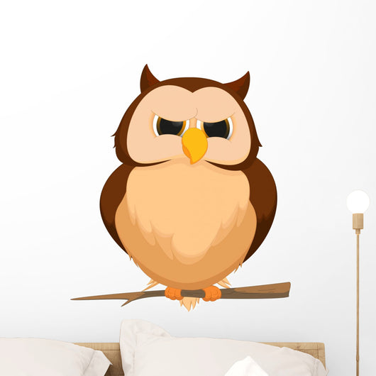 Owl Cartoon Wall Decal