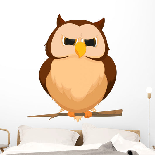 Owl Cartoon Wall Decal