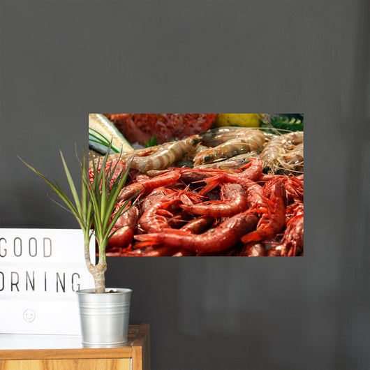 Pescheria Gamberoni Rossi Wall Decal
