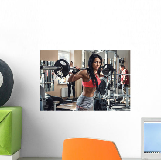 Beautiful Brunette Workout Wall Decal