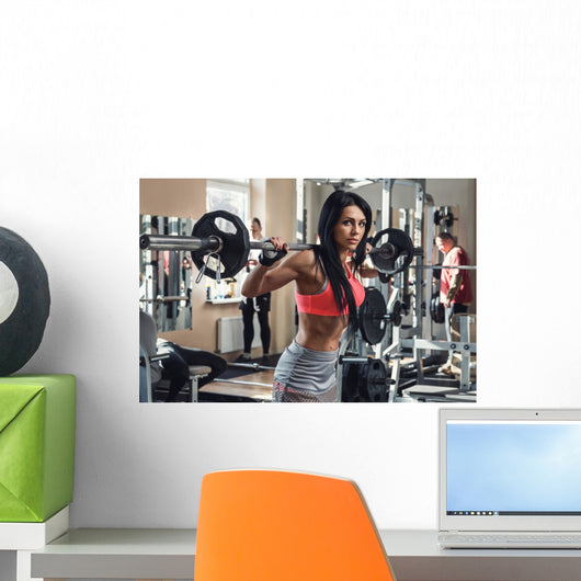 Beautiful Brunette Workout Wall Decal