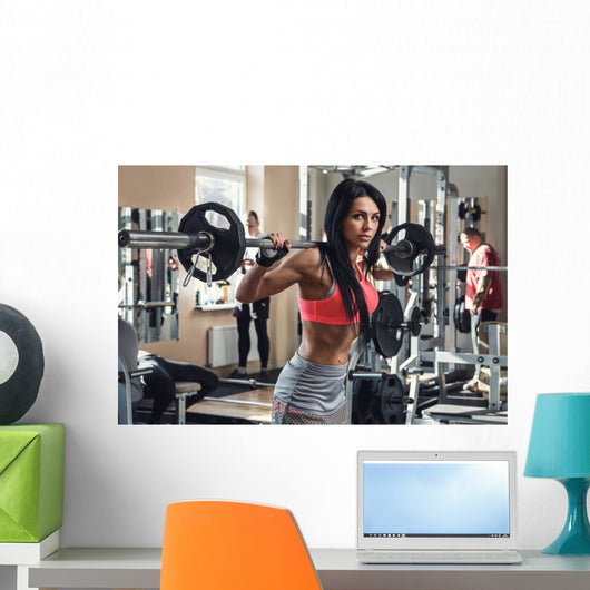 Beautiful Brunette Workout Wall Decal