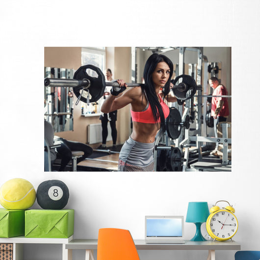 Beautiful Brunette Workout Wall Decal