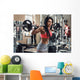 Beautiful Brunette Workout Wall Decal
