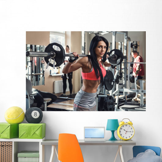 Beautiful Brunette Workout Wall Decal