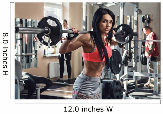 Beautiful Brunette Workout Wall Decal