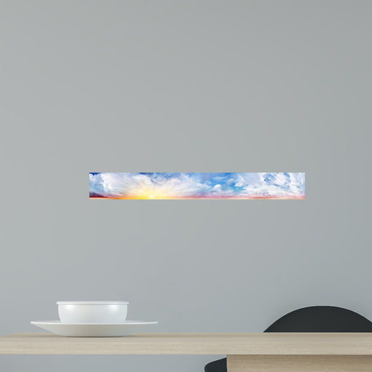 Colorful Sky and Clouds Wall Decal Panoramic Wall Decal