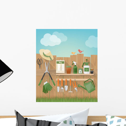 Summertime Gardening Home Wall Decal