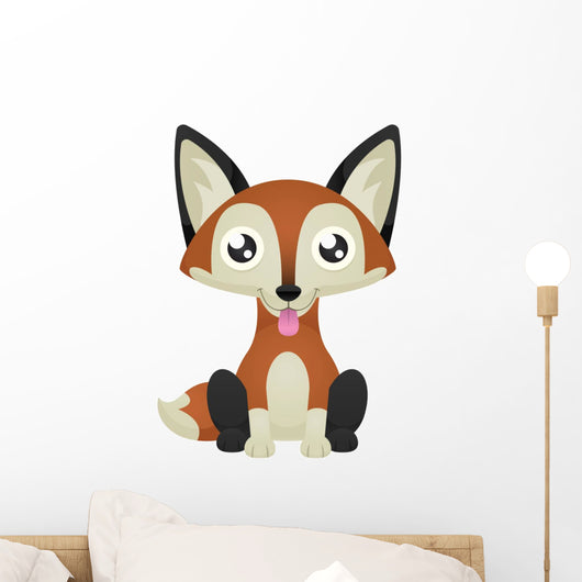 Fox Licking Wall Decal