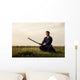 Kendo Fighter Holding Bokuto Wall Decal