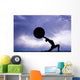 Pilates Silhouette Sunset Wall Decal