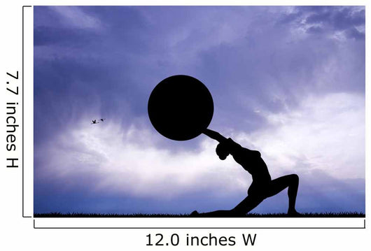 Pilates Silhouette Sunset Wall Decal