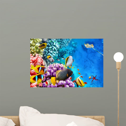 Underwater World with Corals Wall Decal Design 1