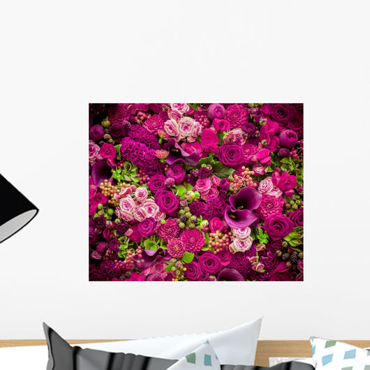 Abstract Flowers Close-up Wall Decal