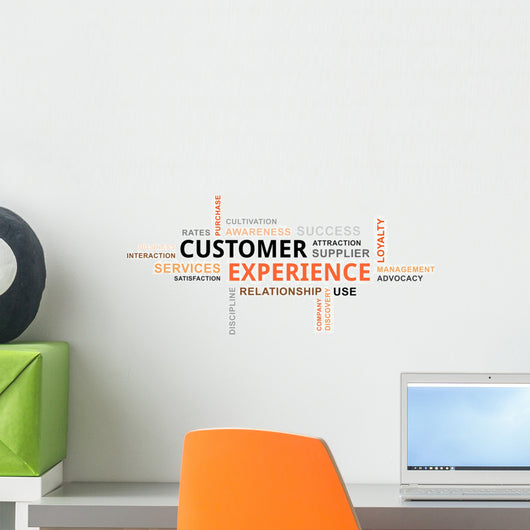 Word Cloud Customer Experience Wall Decal