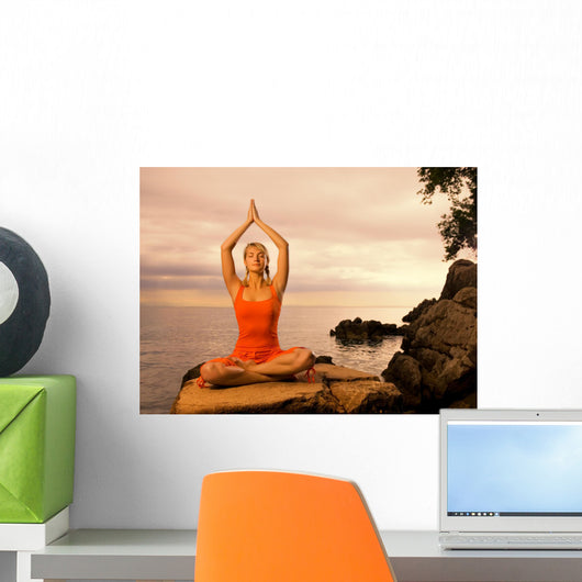 Beautiful Young Woman Doing Wall Decal