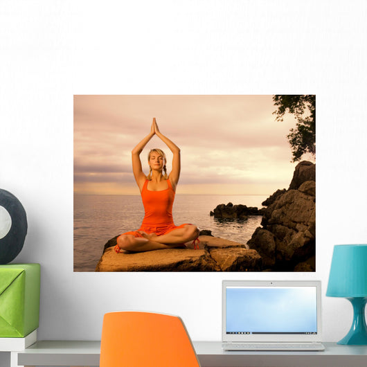 Beautiful Young Woman Doing Wall Decal