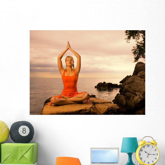Beautiful Young Woman Doing Wall Decal