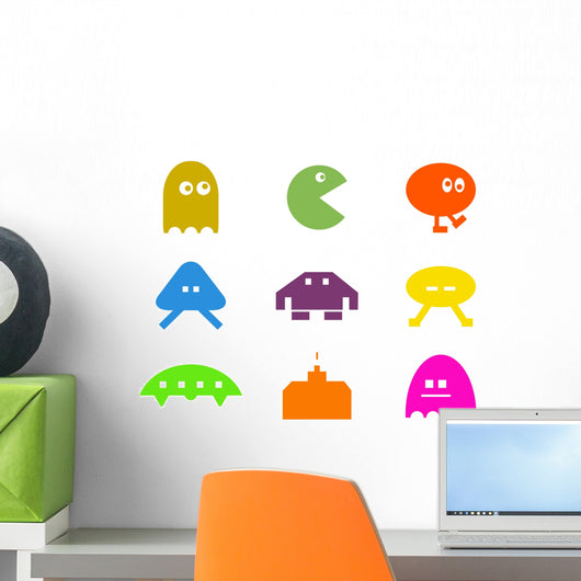 Retro Gaming Shapes Wall Stickers Wall Decal