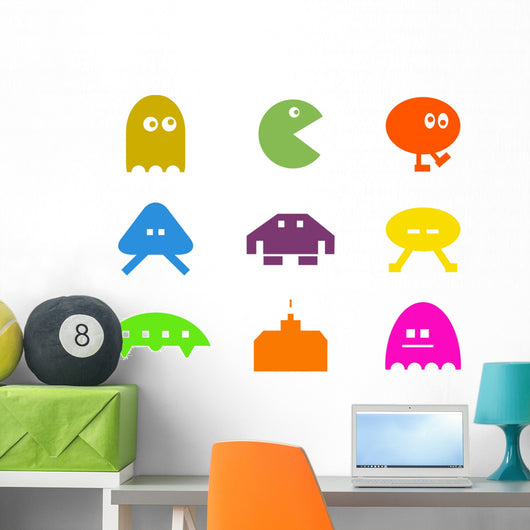 Retro Gaming Shapes Wall Stickers Wall Decal
